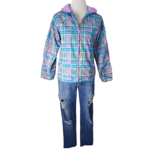 Big Chill Jackets & Blazers - WOMEN'S VINTAGE 90'S BIG CHILL HOODED WINDBREAKER SIZE L 14/16